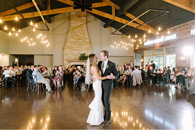 Bride and groom first dance at their Austin wedding
