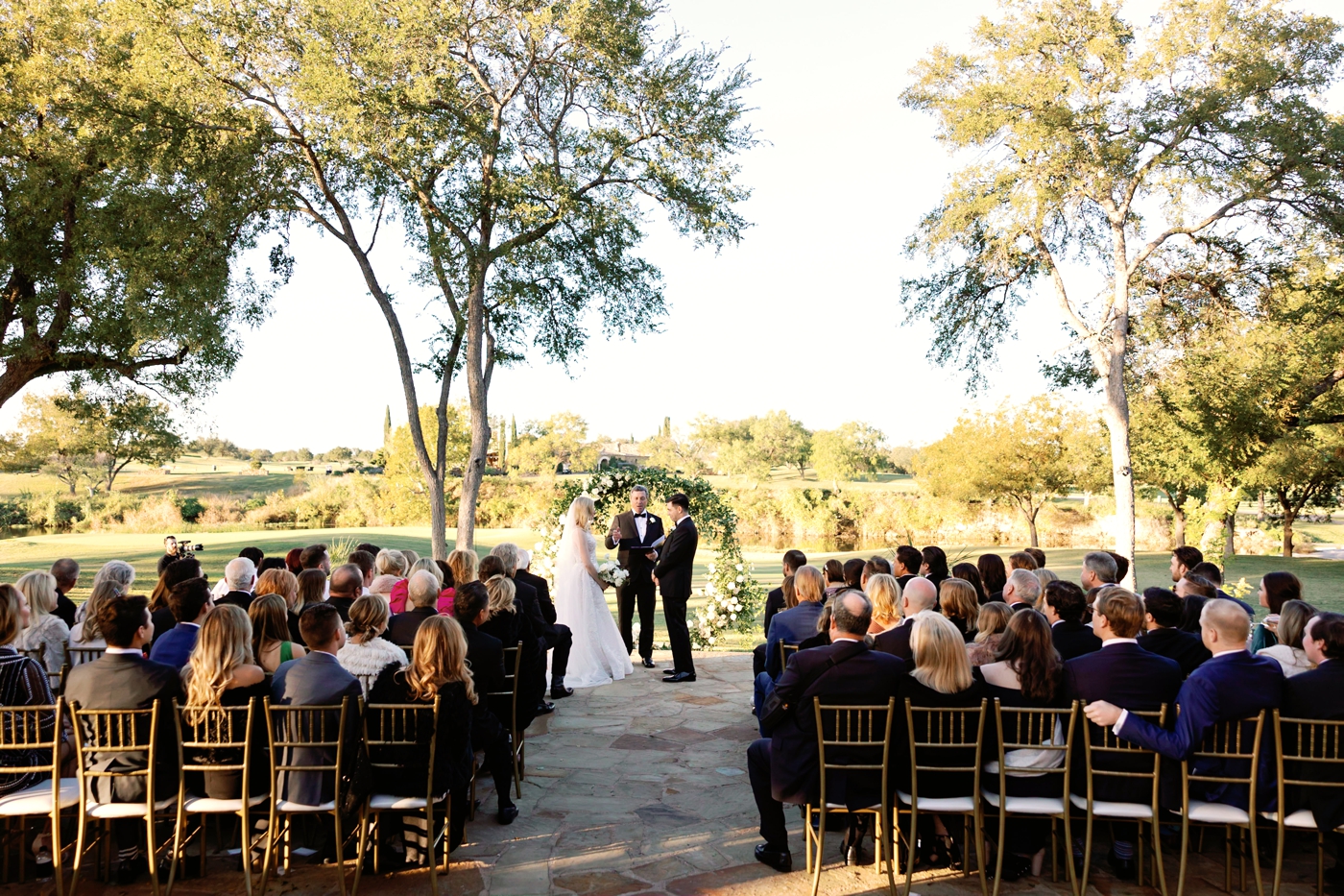 Wedding ceremony at Escondido Golf & Lake Club