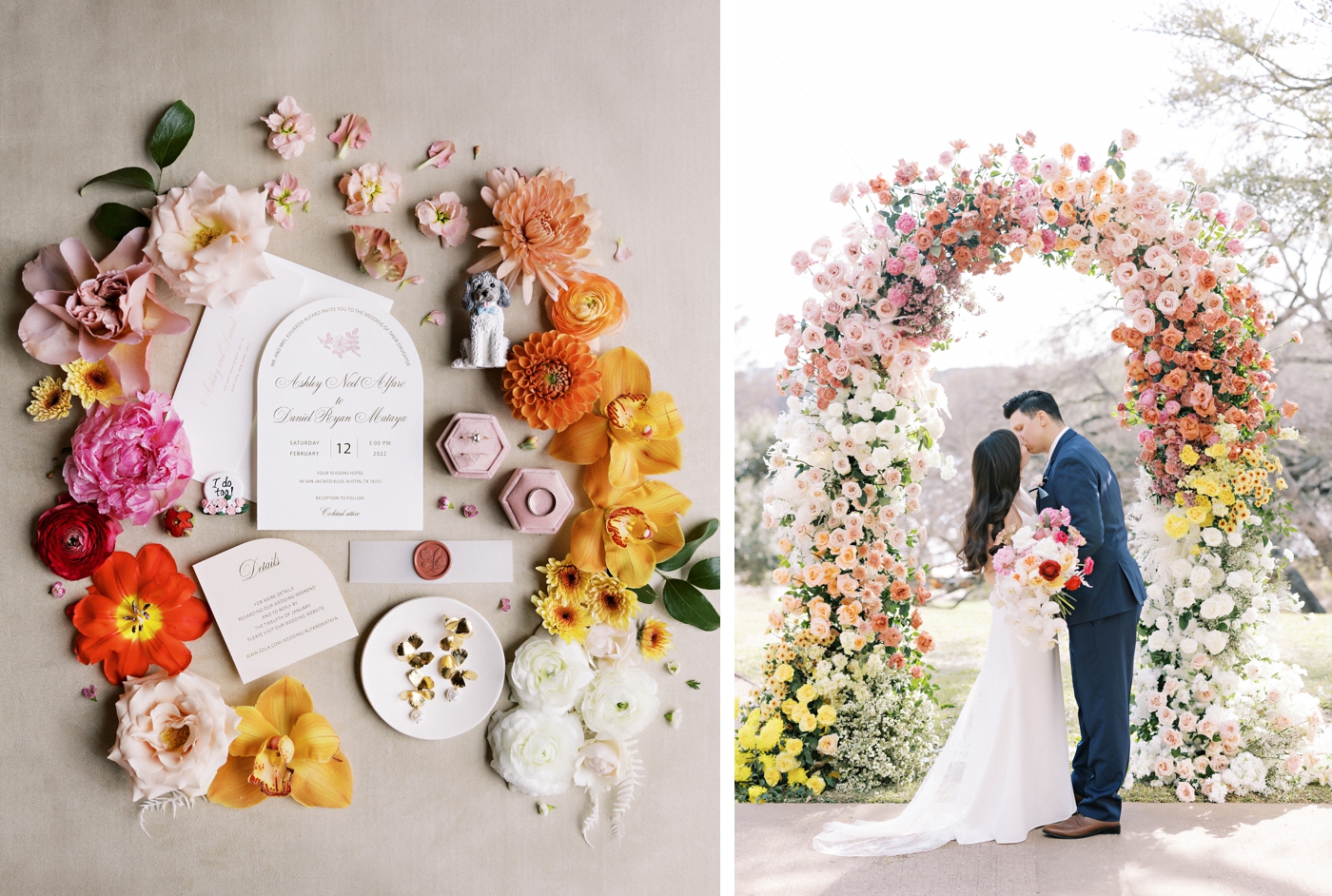 Colorful wedding at The Four Seasons Austin