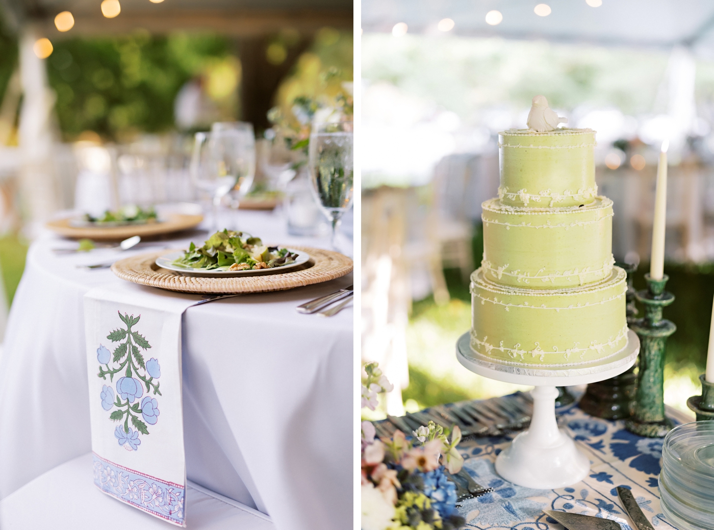 Floral napkins for a Colorful and classic wedding with floral details in Austin, Texas