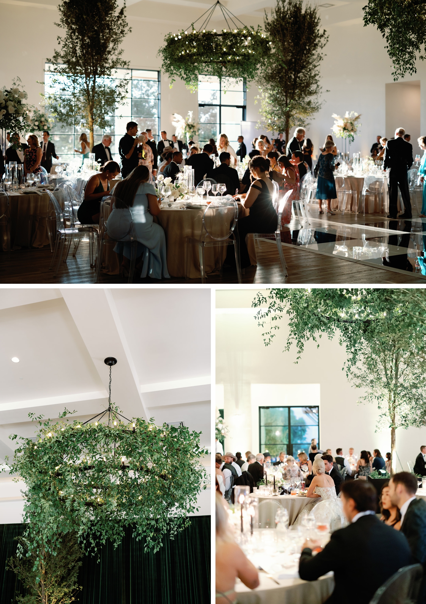 Large trees and greenery for a wedding reception in Austin, Texas - at The Arlo