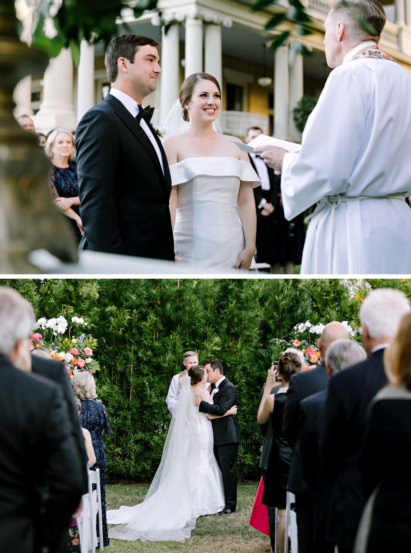 Wedding ceremony at Hotel Ella in Austin