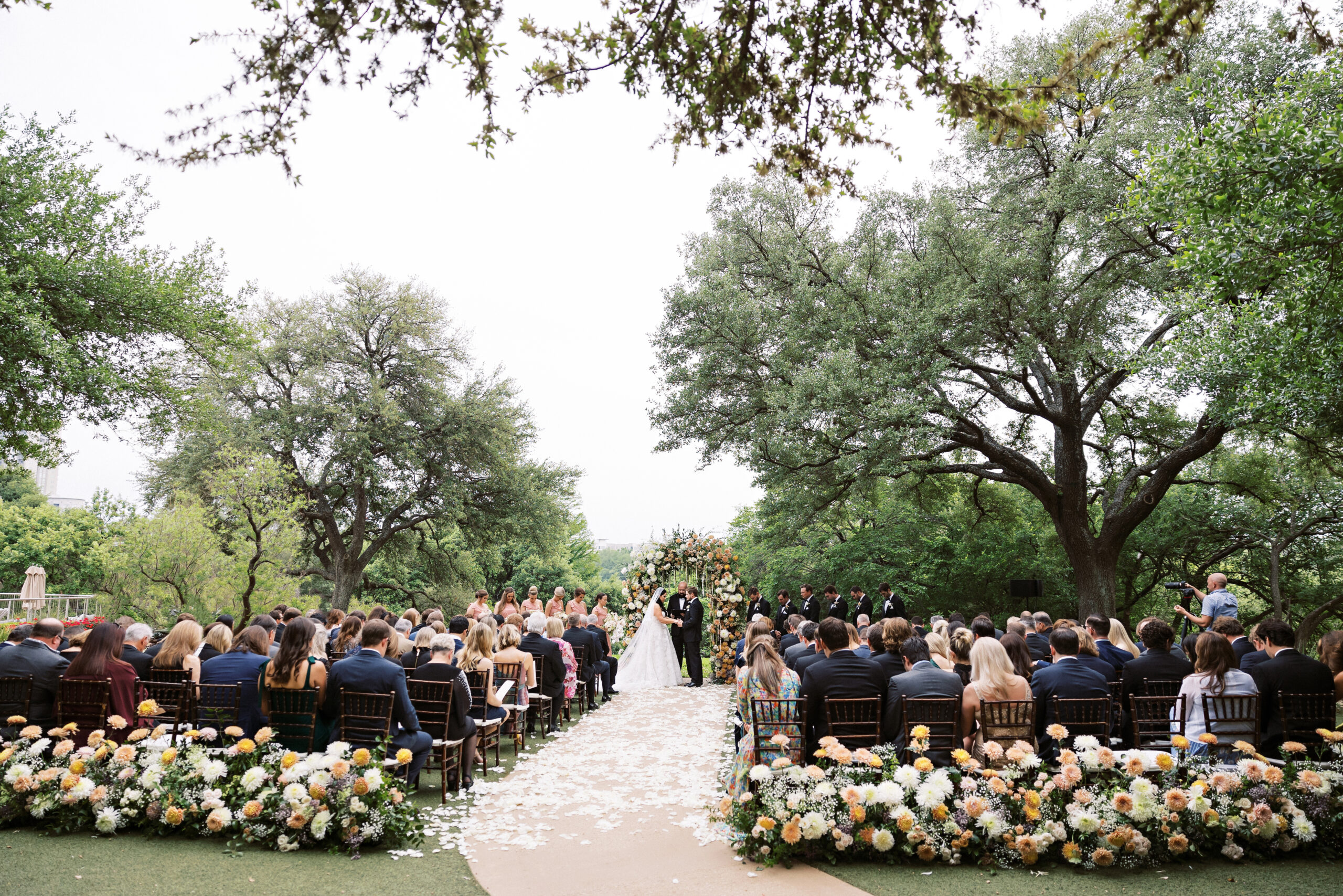 Garden wedding ceremony at The Four Seasons Hotel Austin