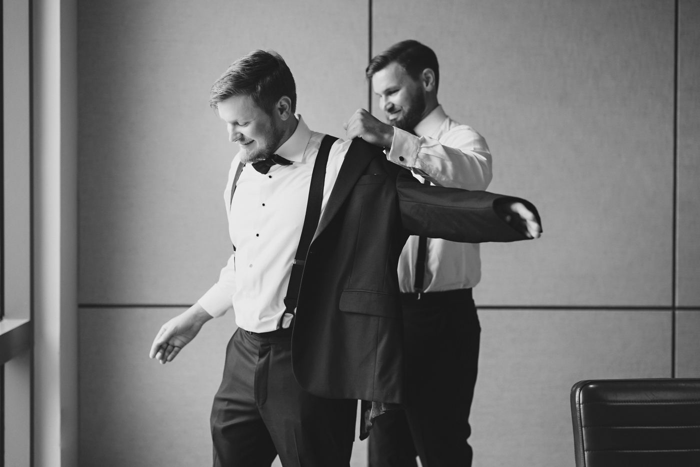 Groom getting ready at the Four Seasons Austin