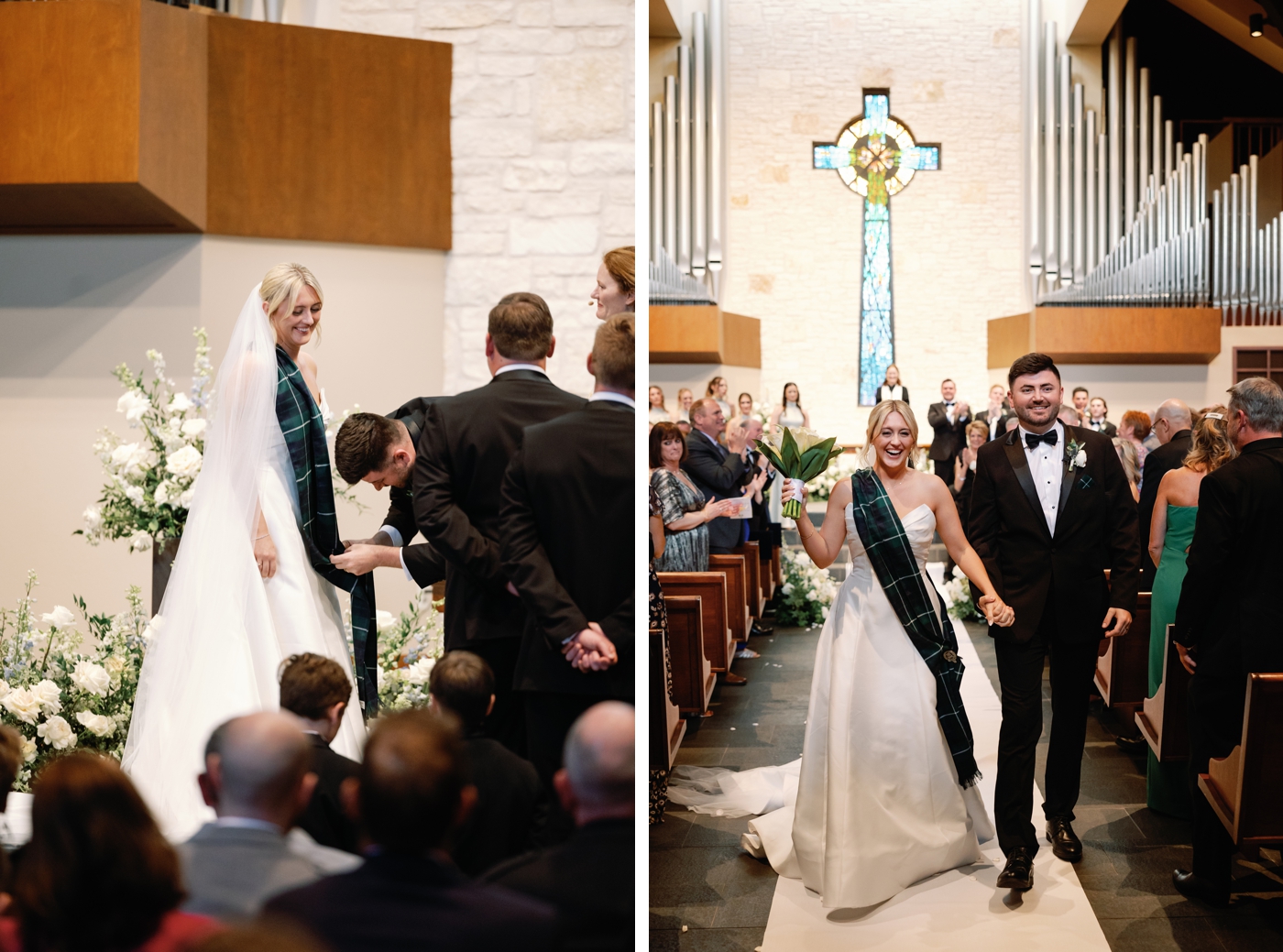 Wedding ceremony at Westlake Hills Presbyterian Church in Austin