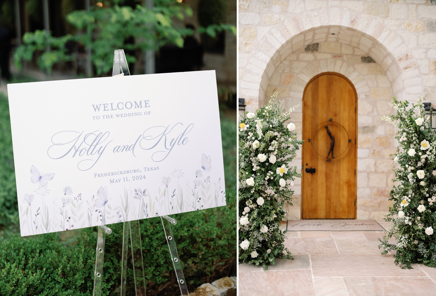 Wedding ceremony at Hill Country Herb Garden in Texas