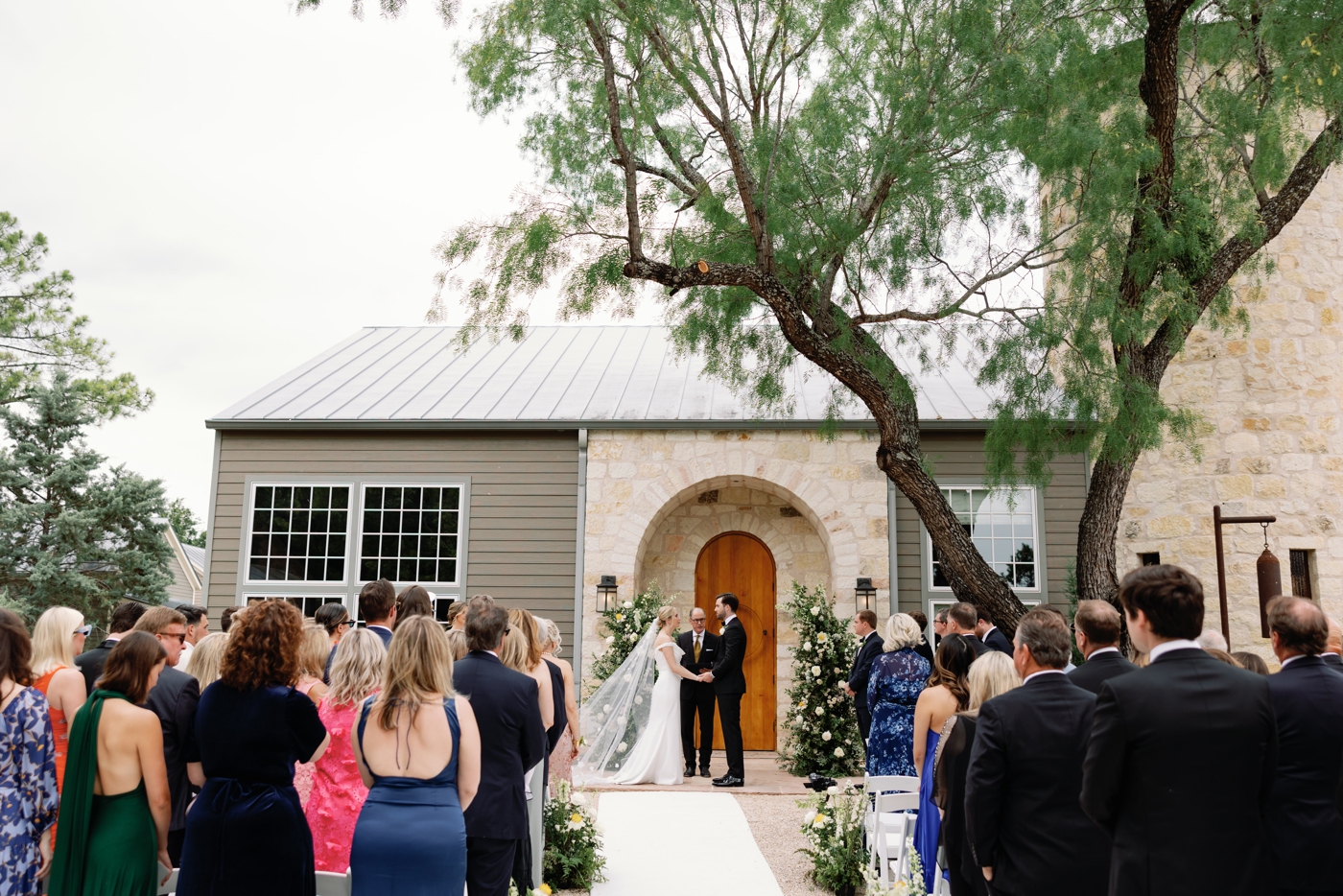 Wedding ceremony at Hill Country Herb Garden in Texas