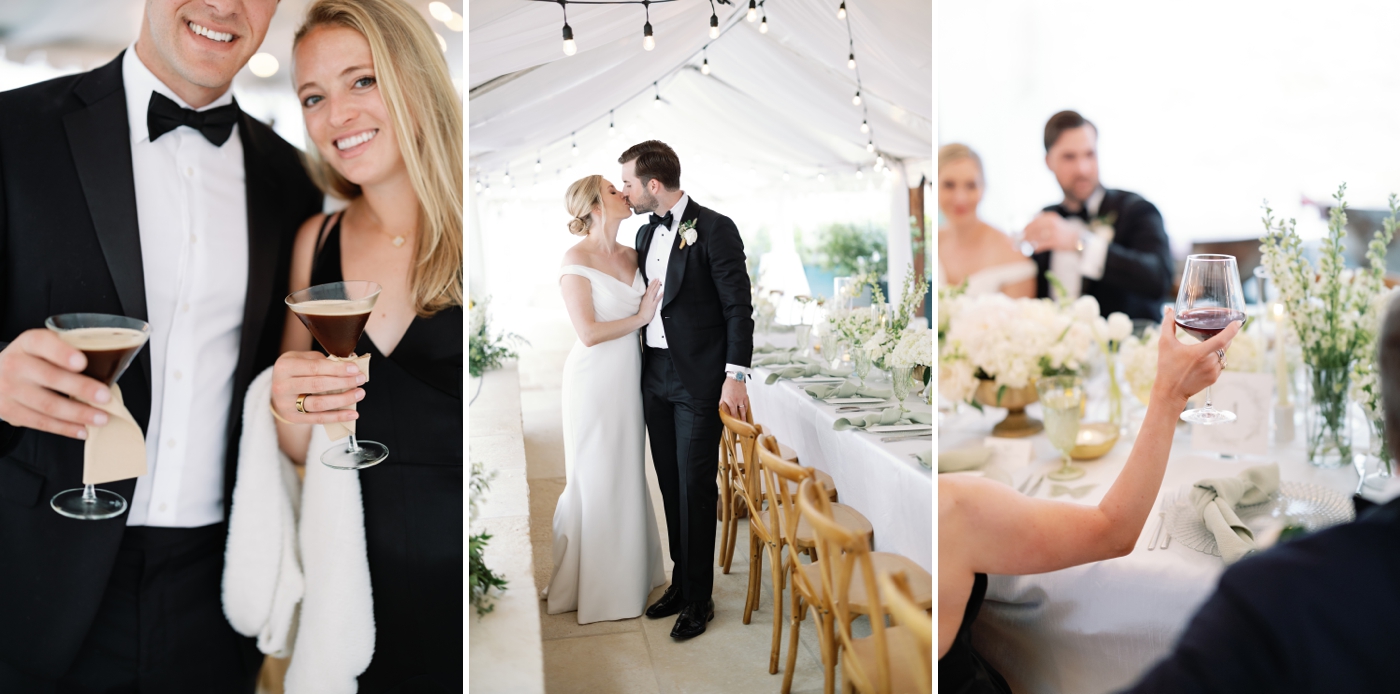 Tented wedding reception in Hill Country, Texas