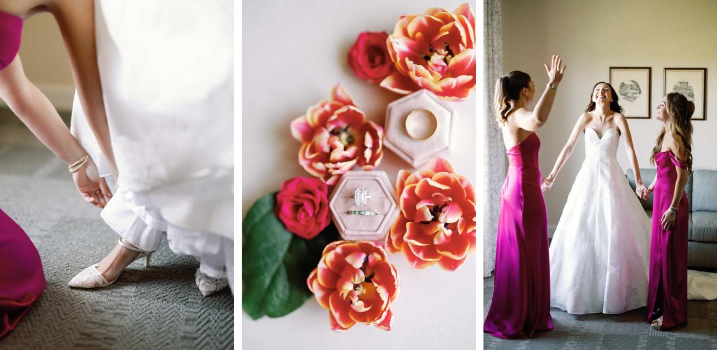 Bride getting ready at Omni Barton Creek in Austin