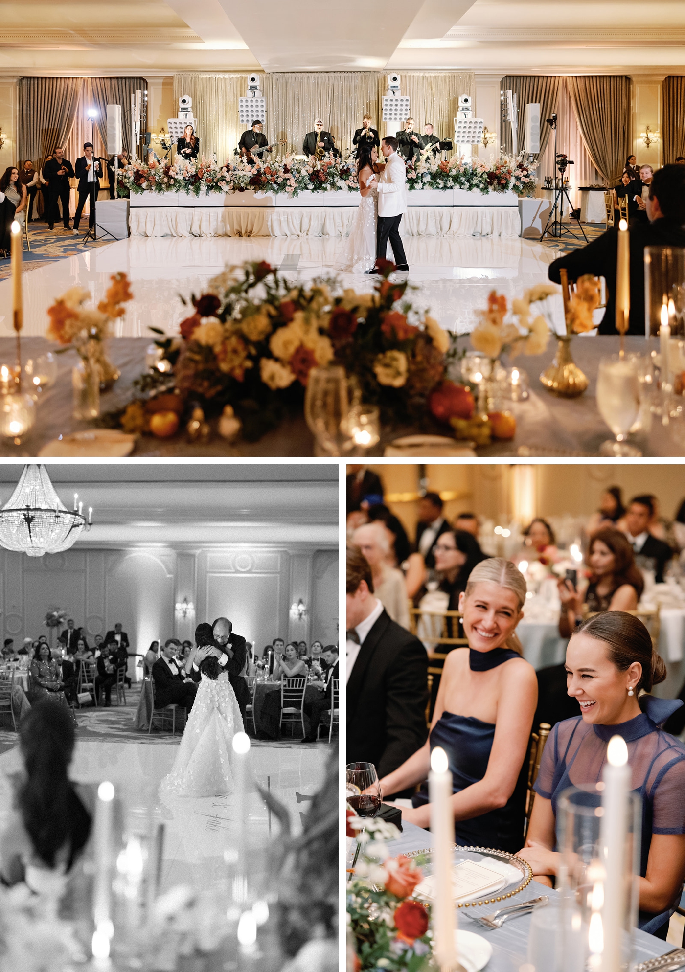 Couple sharing first dance to “You Are the Best Thing” inside The Houstonian Grand Ballroom.