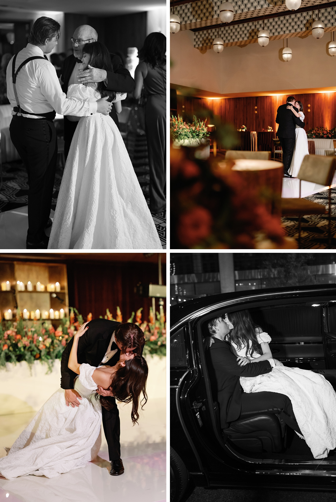 Wedding reception inside the Mirabeau Ballroom in Austin Proper Hotel