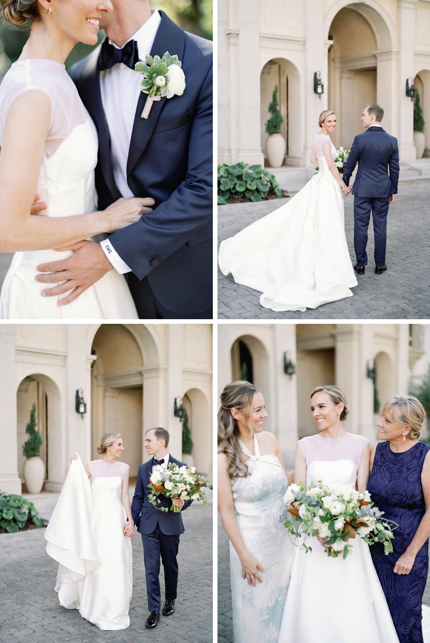 Bride and groom wedding day pictures at Commodore Perry Estate