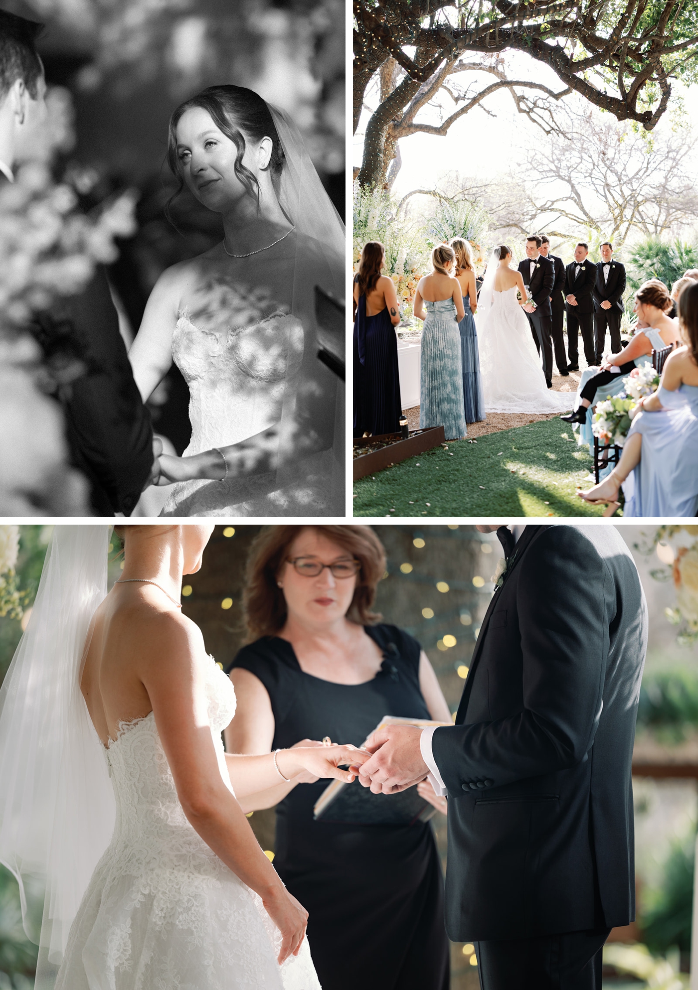 Wedding ceremony on the Four Seasons Lawn in Austin