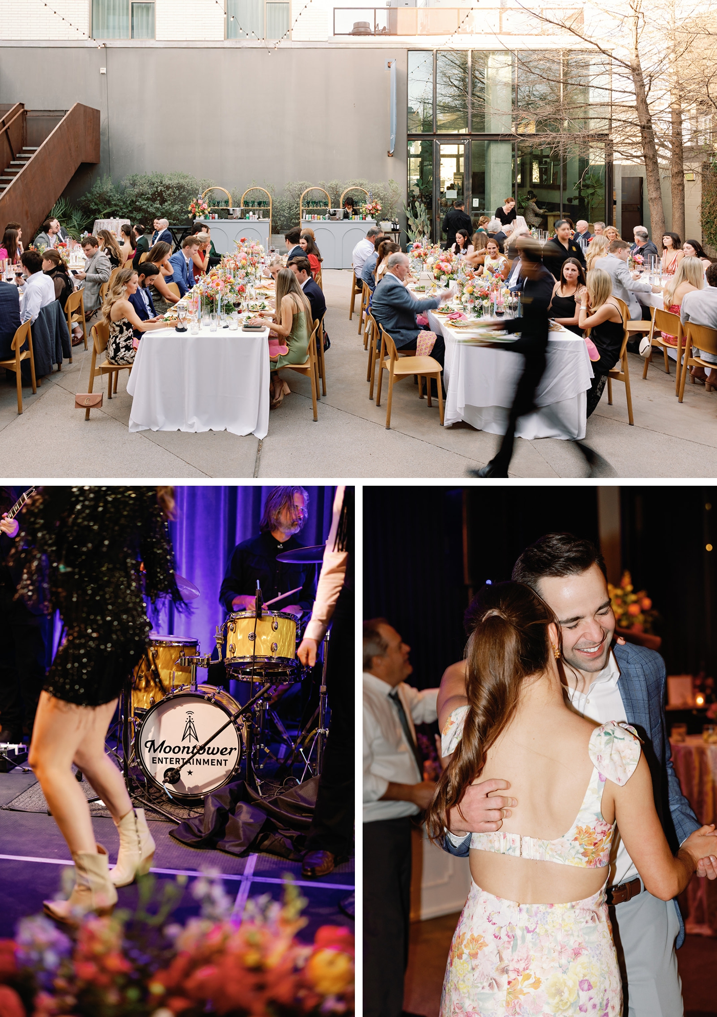 Wedding weekend rehearsal dinner at South Congress Hotel in Austin