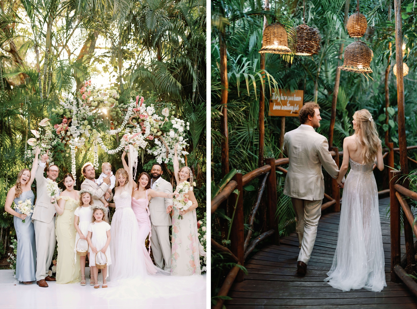 Intimate destination wedding weekend at Rosewood Mayakoba captured by destination wedding photographer